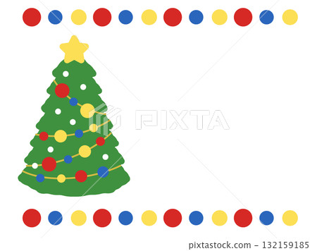 Christmas tree frame illustration Christmas tree frame illustration 132159185