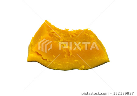 [Cutout transparent background material] Diced pumpkin boiled in salt until almost falling apart 132159957
