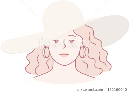 Confident African American woman in hat 132160040