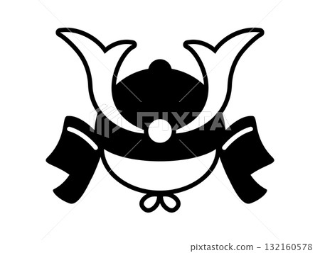 Helmet icon monotone 132160578