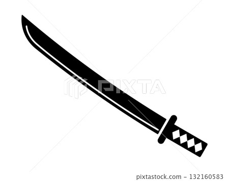 Japanese sword icon monotone 132160583