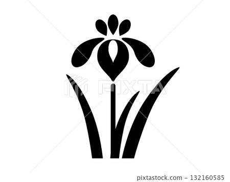 虹膜圖示單色 虹膜圖示單色 132160585