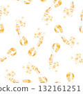 Footprints Pattern on White Background 132161251