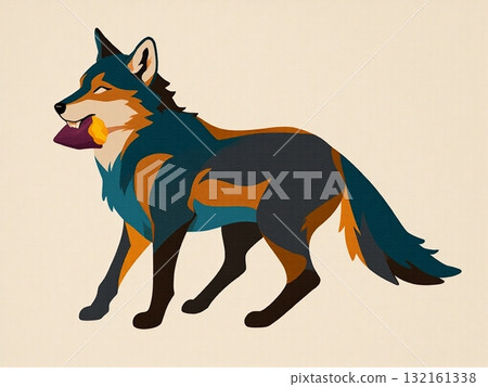 Wolf with no line art roasted sweet potato 132161338