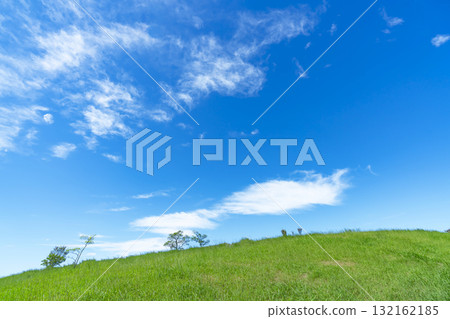 藍天和雲彩和大草原 132162185