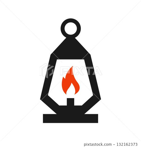 Vintage lantern icon design 132162373