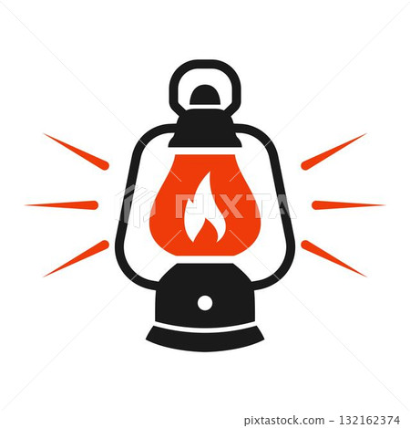 Vintage lantern icon design 132162374