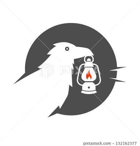 Vintage lantern icon design 132162377