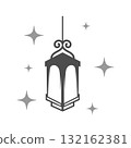 Vintage lantern icon design 132162381