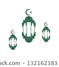 Vintage lantern icon design 132162383