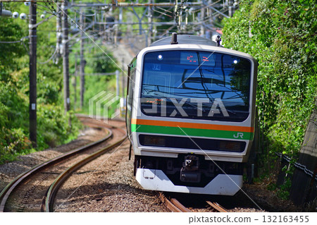 東海道本線、根府川-早川、JR東日本、E231系列1000系列、U4列車（大山） 132163455