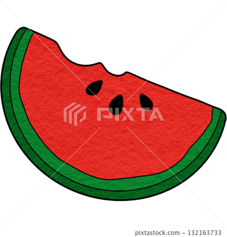 a slice of watermelon clipart 132163733