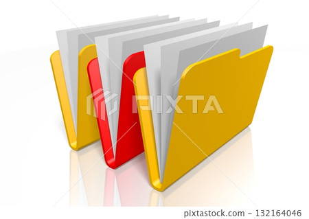 Folders with documents - archives concept 132164046
