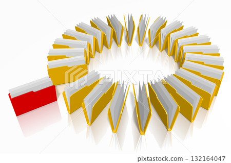 Folders with documents - archives concept 132164047