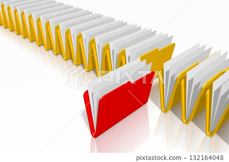 Folders with documents - archives concept 132164048