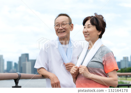 Senior couple portrait Senior couple portrait 132164178