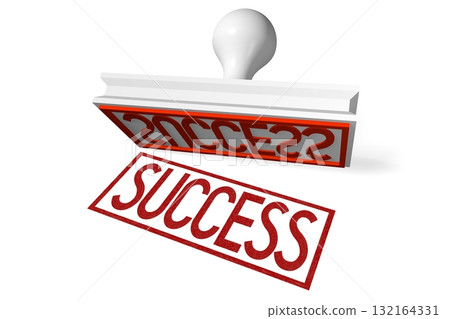 3D rubber stamp - success 132164331