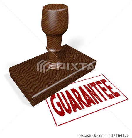 3D rubber stamp - guarantee 132164372