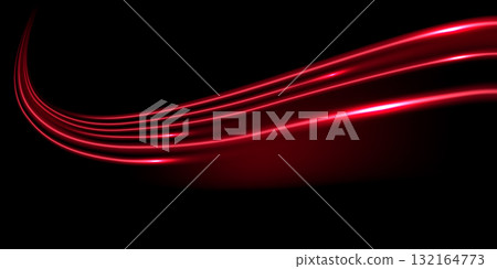 beautiful light speed line background on black background abstract design vector illustration 132164773