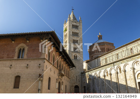 Massa Marittima Duomo bell tower and historic buildings Massa Marittima Duomo bell tower and historic buildings 132164949