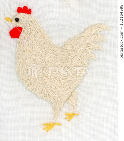 White chicken embroidery White chicken embroidery 132164998