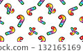 candy cane pattern seamless Christmas cartoon vector striped glossy rainbow scarf isolated tile background repeat wallpaper gift wrapping paper doodle illustration design 132165169