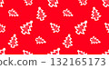 christmas tree pattern seamless polka dot half tone vector cartoon doodle scarf isolated gift wrapping paper tile wallpaper repeat background illustration design red 132165173