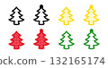 christmas tree vector icon santa claus polka dot half tone plant wood forest character cartoon logo symbol illustration doodle clip art design 132165174