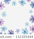 Colorful snowflakes border design suitable for winter crafts and holiday decorations 132165444