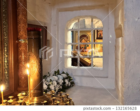 The icon of the Virgin in the Orthodox church The icon of the Virgin in the Orthodox church 132165628