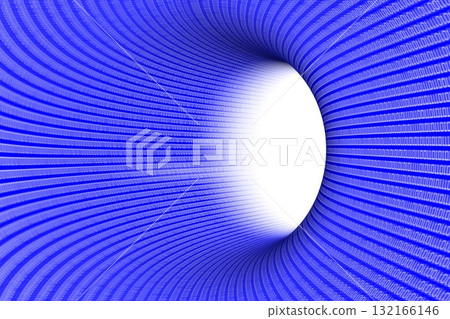 Tunnel with blue binary code - Internet concept - 3D illustration 132166146
