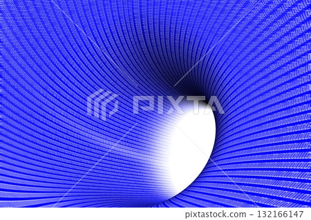 Tunnel with blue binary code - Internet concept - 3D illustration 132166147