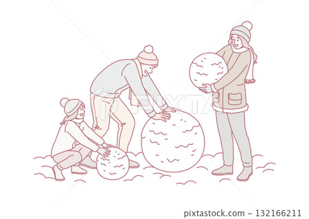 Leisure winter activities for family concept. Leisure winter activities for family concept. 132166211