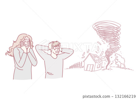 Natural disaster and tornado concept. 132166219