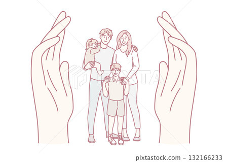 Family protection and care concept. 132166233