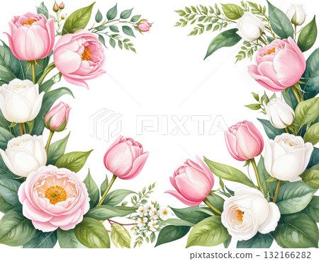 鬱金香框架背景 132166282