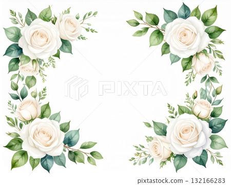 背景與白色玫瑰 132166283