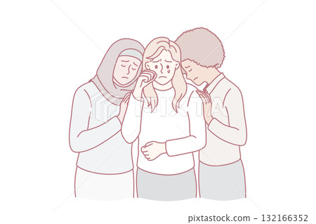 Helping hand and mixed race friendship concept Helping hand and mixed race friendship concept 132166352