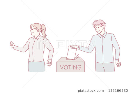 People vote select candidate at elections 132166380