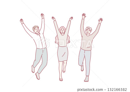 Business team success celebrating concept Business team success celebrating concept 132166382