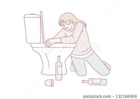 Having hangover after party concept 132166409