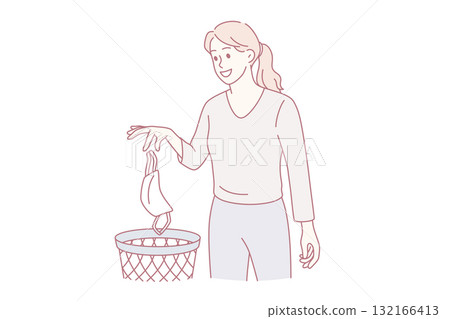 End of coronavirus pandemic concept. 132166413