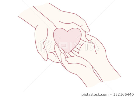 People hold heart show love and kindness People hold heart show love and kindness 132166440