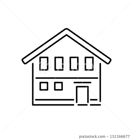 Thin line simple house icon 01 Thin line simple house icon 01 132166677