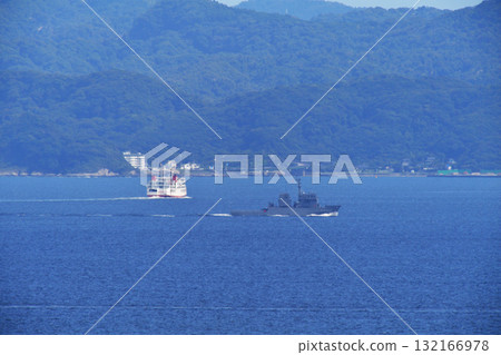 Tokyo Bay, Uraga Strait, Japan Maritime Self-Defense Force, Suou AMS-4302, Tokyo Bay Ferry Kanaya Maru Tokyo Bay, Uraga Strait, Japan Maritime Self-Defense Force, Suou AMS-4302, Tokyo Bay Ferry Kanaya Maru 132166978