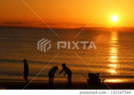 Beautiful sunset in Futtsu 132167394