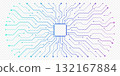 Motherboard technology circuit board background texture design. Creative idea AI banner concept for internet technology. Digital motherboard concept for poster, cover, banner, header, web template 132167884