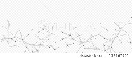 Abstract tech network connection dots. Digital background and big data technology. Blue background with plexus lines. Geometric background with abstract mesh Abstract tech network connection dots. Digital background and big data technology. Blue background with plexus lines. Geometric background with abstract mesh 132167901