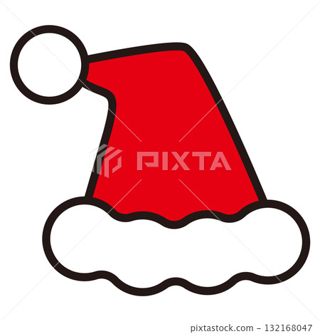 聖誕老人帽子圖示說明 132168047