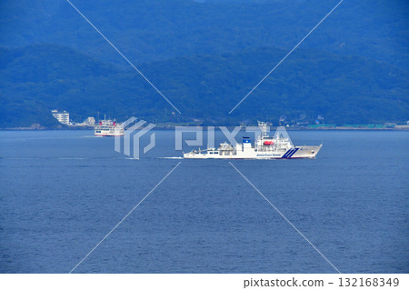 Tokyo Bay Uraga Channel Japan Coast Guard Pacific Ocean Heiyo HL11 Tokyo Bay Ferry Kanaya Maru 132168349